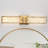 Creswell LED Flush Mounted Brass Wall Sconce Dimmable Bath Vanity Light