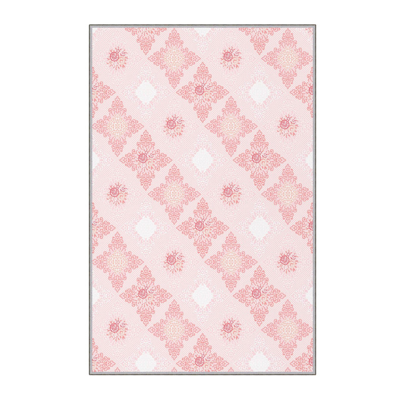 Stylish Hall Carpet 2.6 x 4.9 Feet, 100% Polyester with 8 mm Pile Height | Antibacterial, Non-Slip PVC Felt Dot Underside | Machine Washable, 3D Digital Printing | Perfect for Home Entryways & Living Spaces