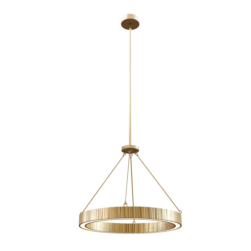 Kensington 1 - Light LED Pendant, Vintage Brass