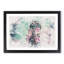 Bee on a Purple Flower Watercolour - Picture Frame Graphic Art Print-56874966-56874967