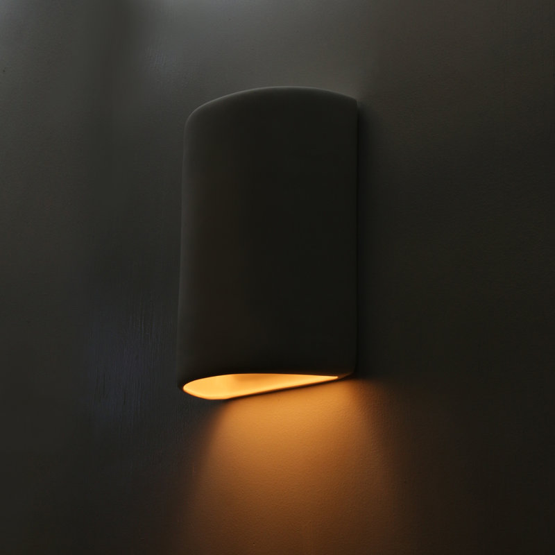Winlock Ceramic Flush Mounted Sconce, Paintable Bisque
