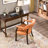 LUMERA Collection Tufted Arm Dining Chair Orange-667664906-608087497