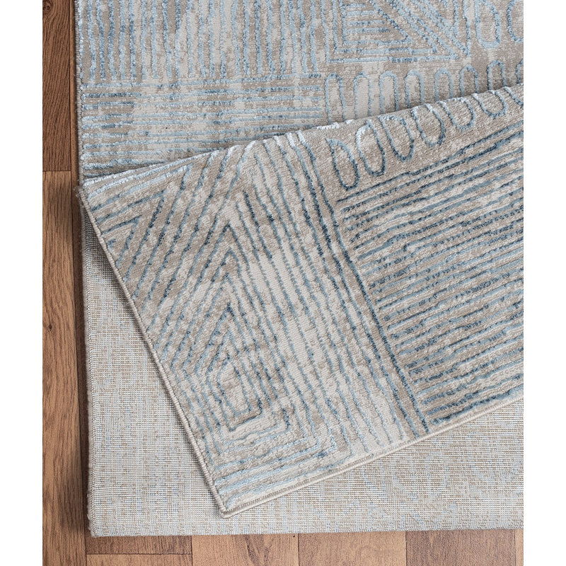 Tapis bleu Elegance, Rectangle 7 pi 10 po x 10 pi 3 po