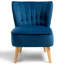 Chaise d'appoint en velours 21,5 po Herron-888943822
