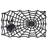 Black Spider Web Rectangular Halloween Doormat 18" x 30"