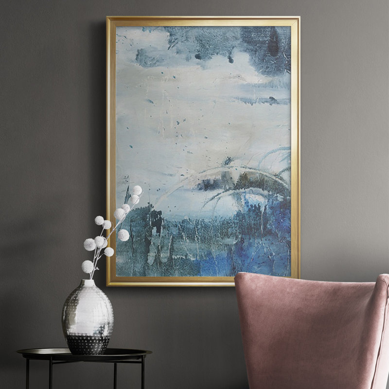 «Coastal Seas II», reproduction encadrée de qualité supérieure - prête à être accrochée, Or