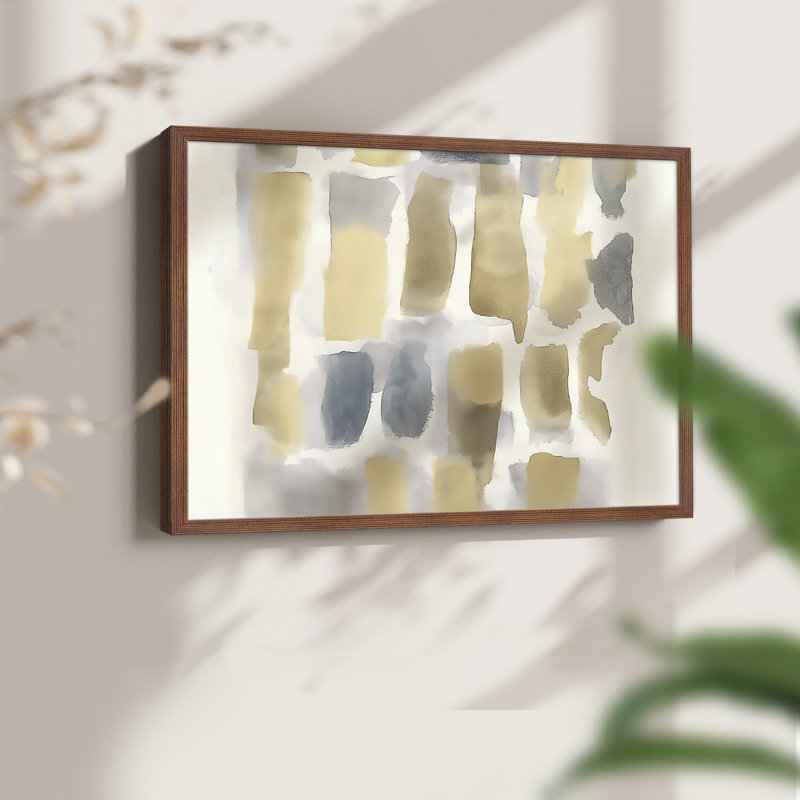 Abstrait, série LXVII, reproduction encadrée, Noyer, H 11 po x l 14 po