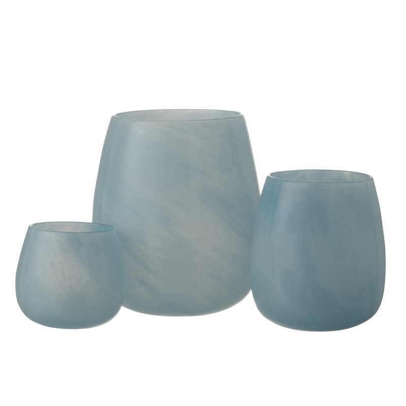 Bivins Glass Table Vase 1, 20cm H x 17.5cm W x 17.5cm D