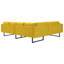 Causeuse de coin en L en acier et tissu en L-248004892