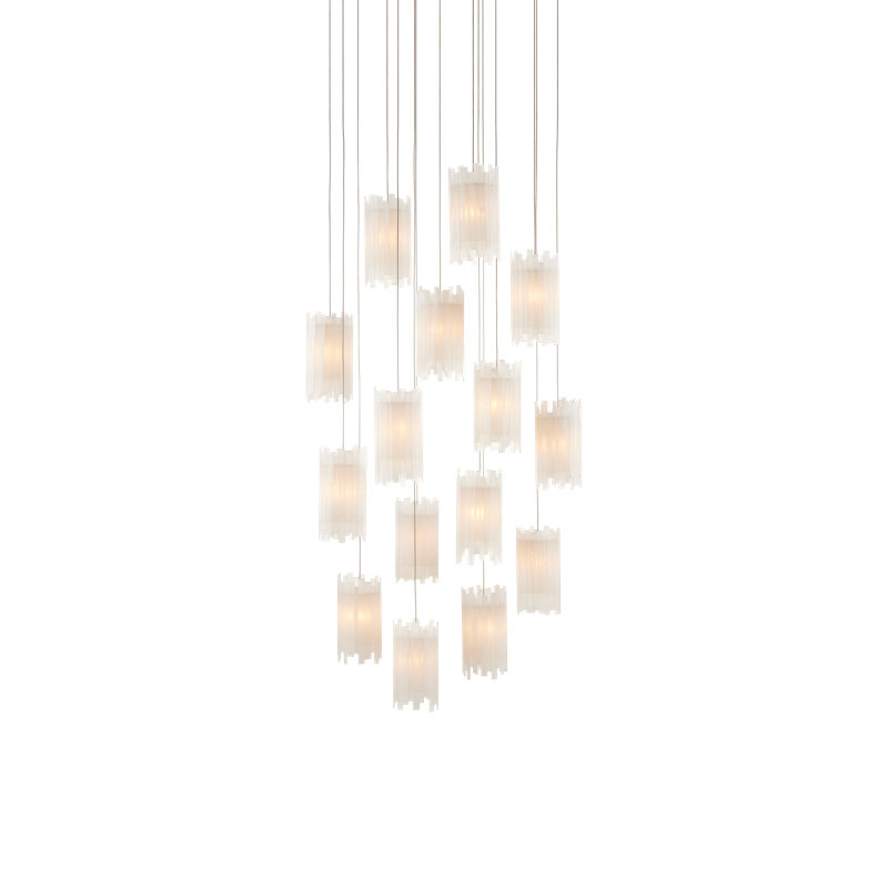 Luminaire suspendu cylindrique à 15 lumières Escenia