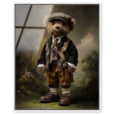 "Walled Bear II", reproduction murale encadrée par Art Remedy, cadre blanc, 30 x 36
