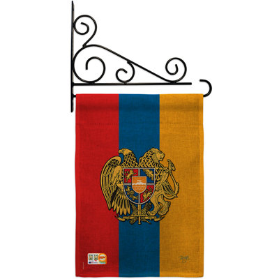 En toile jute à 2 côtés, de 19 po x l 13 po arménie drapeau de jardin