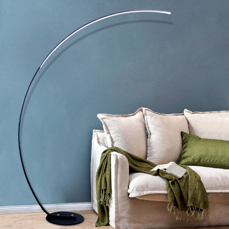 RGBW Modern Curve Floor Lamp, Black