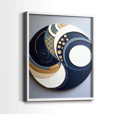 Série ABSTRACT dxlviii - reproduction encadrée de qualité supérieure - prête à être accrochée - aucun clou requis