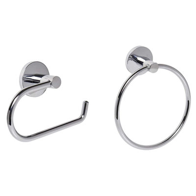 Toilet Roll Holder and Paris Towel Ring