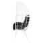 Modern Patio Chair With White Fabric Cushion - Black And Seat Design