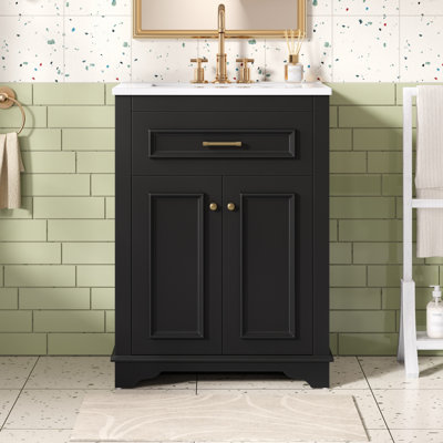 Meuble-lavabo 24 po avec lavabo en céramique intégré