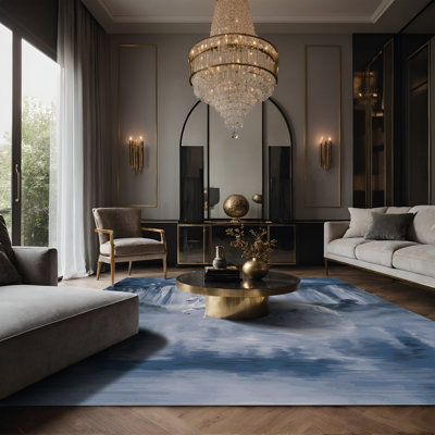 Tapis gris soyeux et moelleux