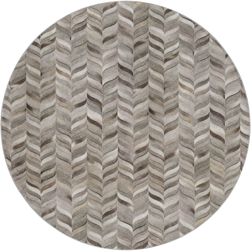 Tapis à chevrons de qualité supérieure lavable à la machine ADS106, Rond 8 pi