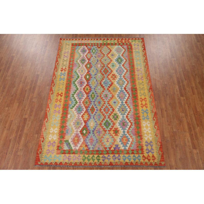 Tapis oriental géométrique Kilim 7 x 10