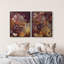 Crimson garden Set Canvas Abstract Print by Oliver Gal, Black Frame, 16 x 20-1136857412-1136857533