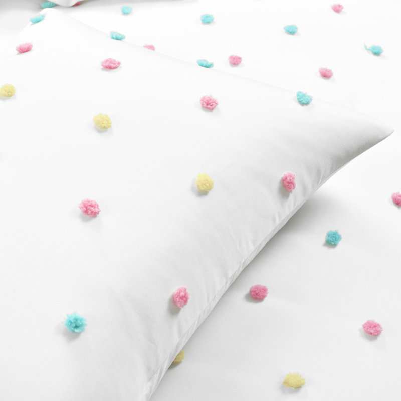 White Microfiber 3 Piece Comforter Set, Full/Queen