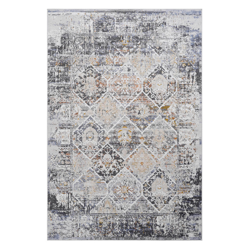 Tapis traditionnel / multicolore de la collection Payas, Rectangle 5 pi 3 po x 7 pi 6 po