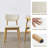 Chenille Fabric Upholstered Dining Chair with Rubberwood Legs-118219184-118219187