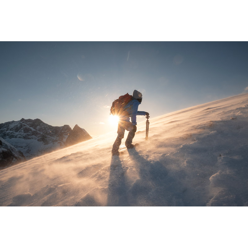 Hiking In The Blizzard by Mumemories - Wrapped Canvas Print, 51cm H x 76cm W x 3.8cm D