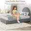 Lit plateforme avec tiroirs de rangement et tête de lit tapissier ronde, cadre de lit en tissu Boucle moderne, aucun sommier nécessaire-1216888809-1216888811