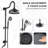 Matte Black Shower With 8" Rainfall And Adjustable Handheld Option For A Luxurious