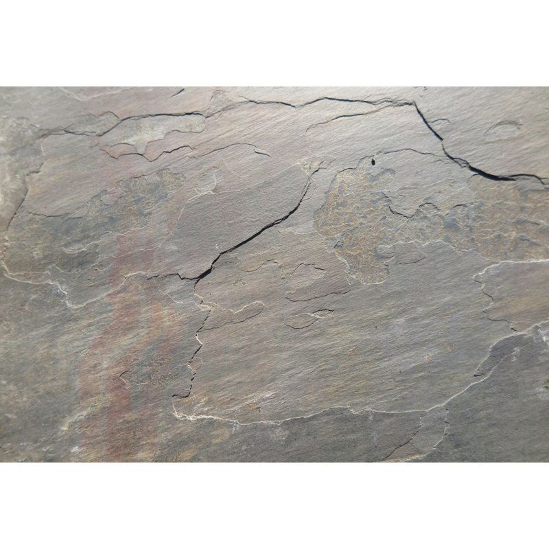 12" x 12" Stone Look Wall & Floor Tile, Pink/Gray