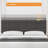 Bed Frame With Headboard, Sturdy Metal Frame With Solid Wooden Slats Support-1523998168
