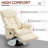 Manual Recliner Chair For Adults, Adjustable Swivel Recliner With Footrest, Padded Arms, PU Leather Upholstery And Steel Base For Living Room-339633813