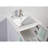  Framed 84" Double Sink Freestanding Bathroom Vanity with Ceramic Top and Matching Mirrors-27042758