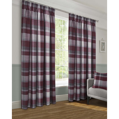 Aved Pencil Pleat Room Darkening Curtains Pair