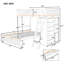 Lit superposé en bois avec six tiroirs et tablettes flexibles, lit inférieur avec roulettes-960911982