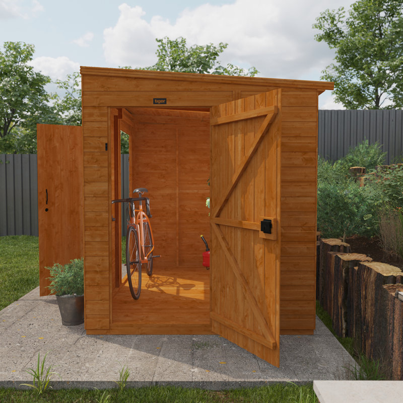 TigerFlex® Modular Buildings Solid Wood Shiplap Pent Garden Shed