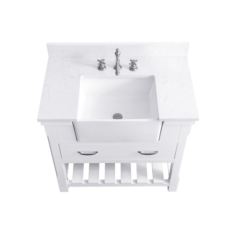 Meuble-lavabo simple 36 po Rosana, Blanc