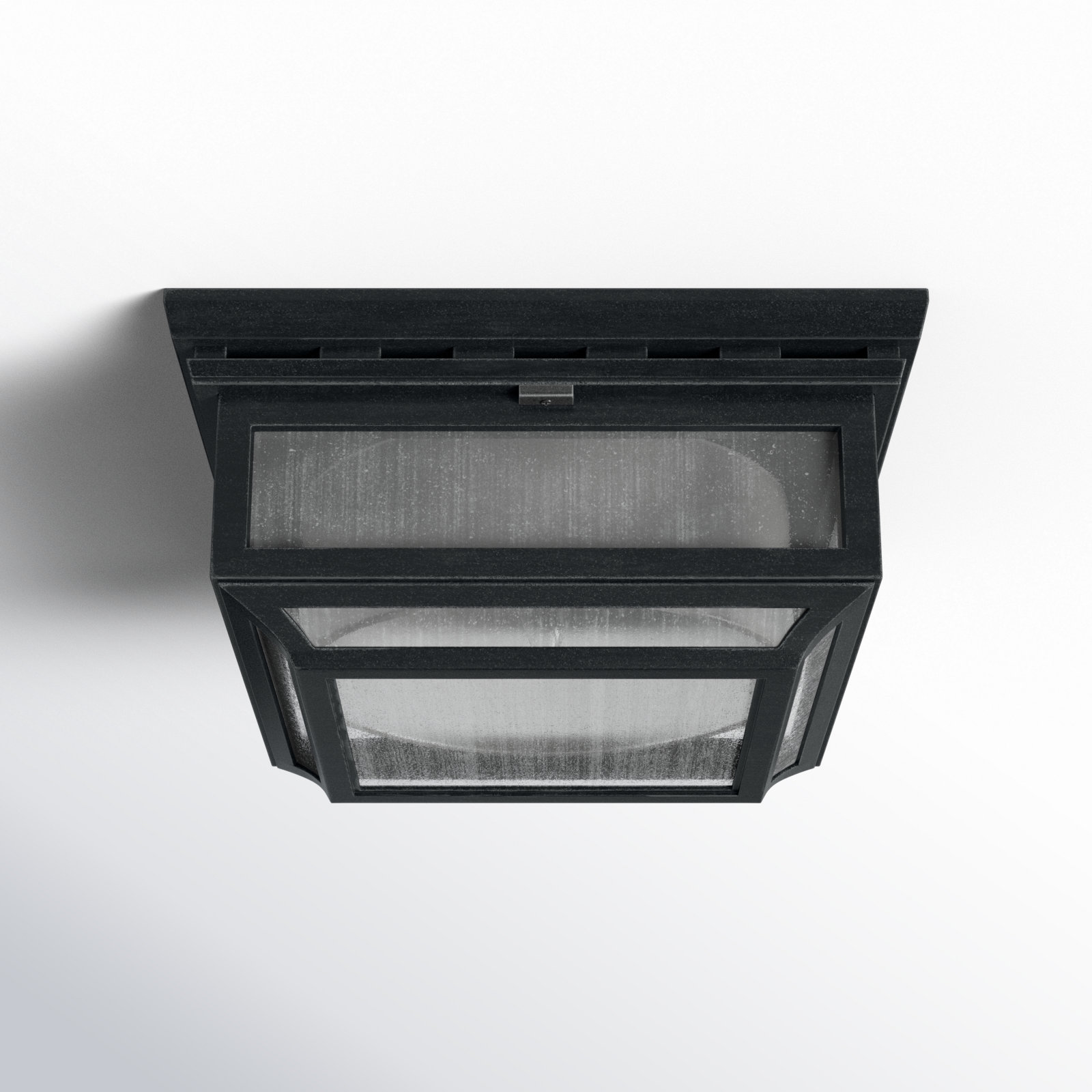 Nisbet Square Outdoor Flush Mount, Dark Weathered Zinc