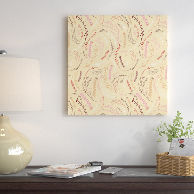 " Spring Buds " by Sara Franklin, 37" H x 37" W x 1.5" D, Black Framed Canvas, No Mat
