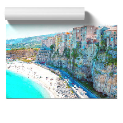 Tropea Beach In Italy - No Frame Print