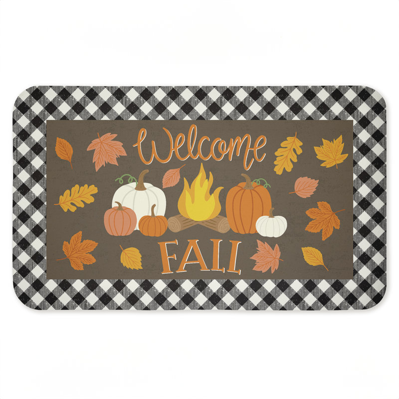 Tapis de sol anti-fatigue Welcome Fall Gingham