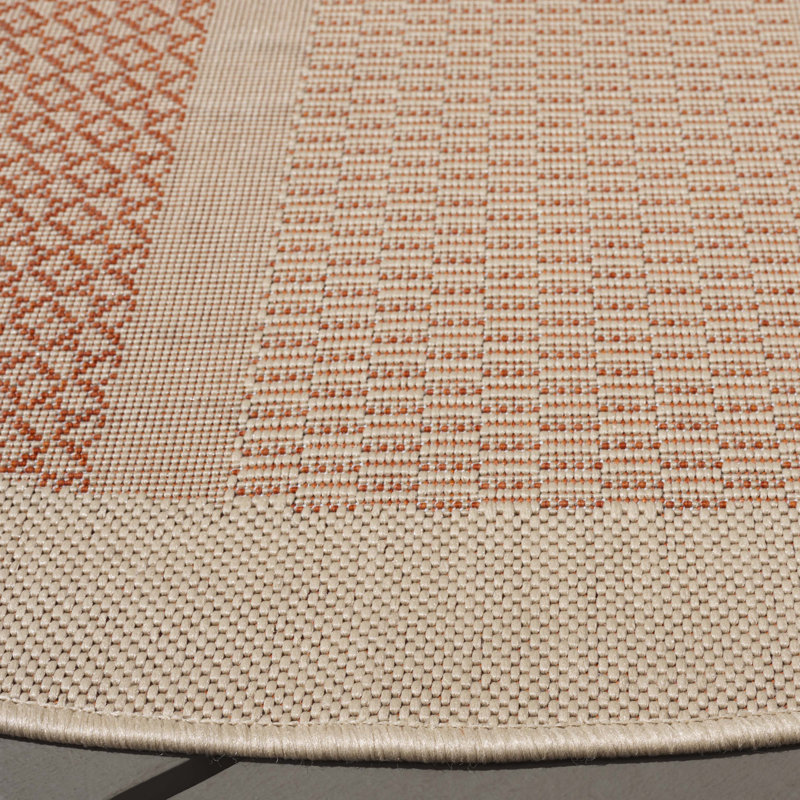 Dirks Performance Geometric Indoor/Outdoor Area Rug, Round 6'7"