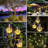 Arlmont & Co. 12Pack Hanging Outdoor Solar Lights - Decorative Cracked Glass LED Ball Lights Waterproof Tree Solar Powered Globe Lights With Handle For Garden Yard Patio Fence