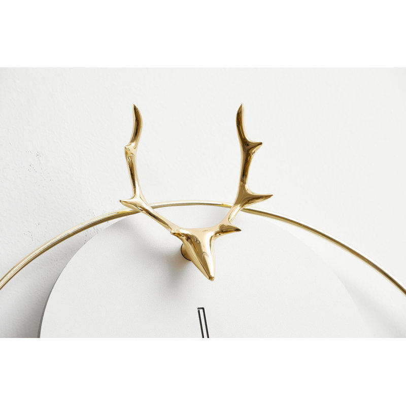 Wood Wall Clock, White