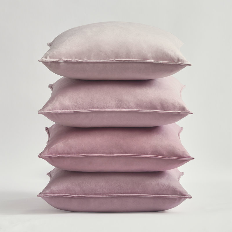 Velvet Reversible Pillow Cover, 20''H x 20''W, Pink