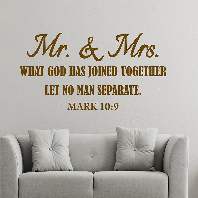 Text & Numbers Non-Wall Damaging Wall Decal, Brown, 10" H x 20" W