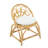 Child's Rattan Armchair With Backrest And Removable Cushion For Ages 2-6 In Natural