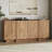 Stylish Console Table, Atlantic Pine & Anthracite, 70.9 x 31.5 x 17.7 inches | 100% Melamine Coated Particle Board, Thickness: 0.7 inches | Soft-Close Hinges, Multiple Shelves, Rustic Brown Finish, Perfect for Entryway & Living Room-563023170